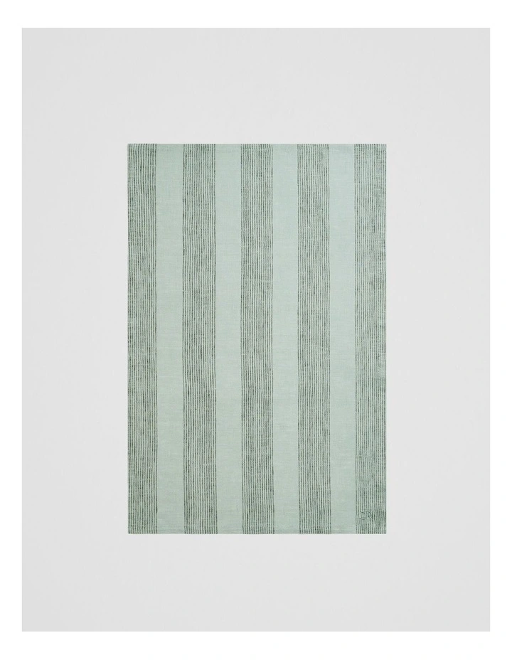 Knox Linen Tea Towel in Dark Olive image 4