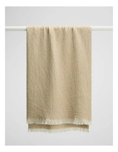 Chryssie Waffle Throw in Natural