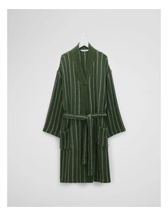 Parker Australian Cotton Bath Robe in Dark Olive