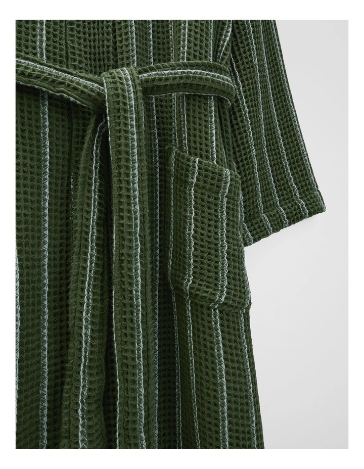 Parker Australian Cotton Bath Robe in Dark Olive image 2