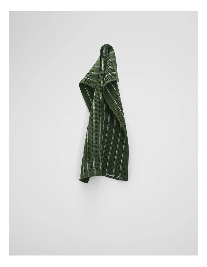 Parker Australian Cotton Hand Towel in Dark Olive image 1