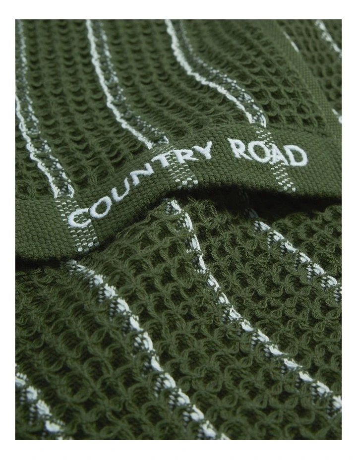 Parker Australian Cotton Hand Towel in Dark Olive image 2