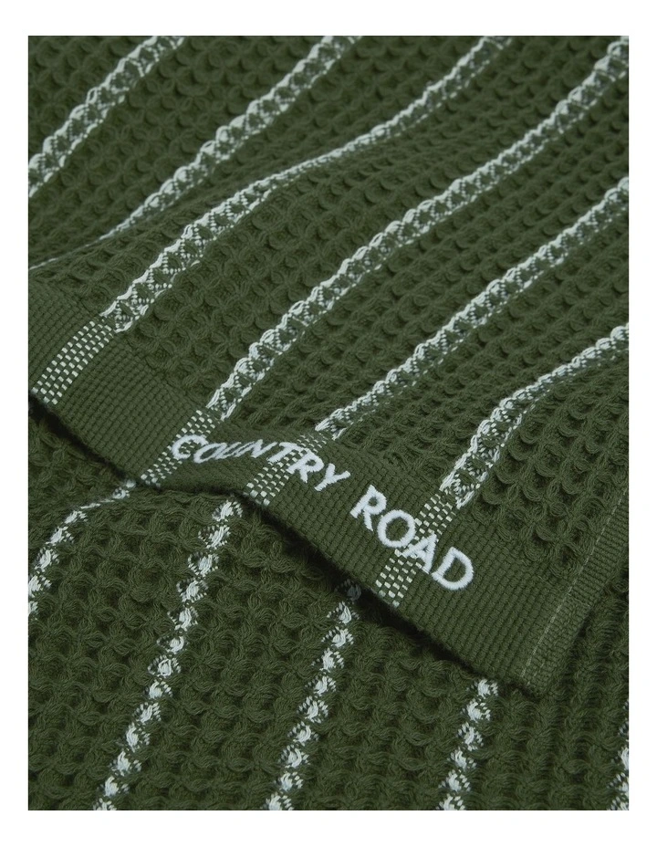 Parker Australian Cotton Towel in Dark Olive image 2