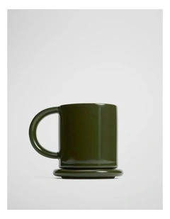 Myles Mug And Coaster Set in Dark Olive
