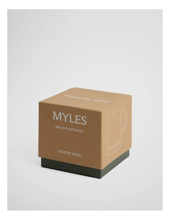 Myles Mug And Coaster Set in Dark Olive image 4