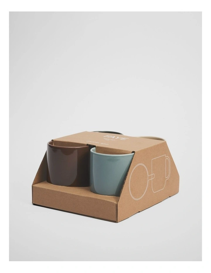 Faye Mug Set Of 4 in Multi Natural image 3