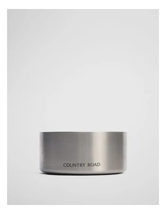 Axel Small Metallic Pet Bowl in Silver