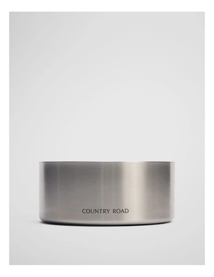 Axel Large Metallic Pet Bowl in Silver image 1