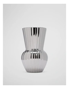 Vicki Small Metallic Vase in Silver