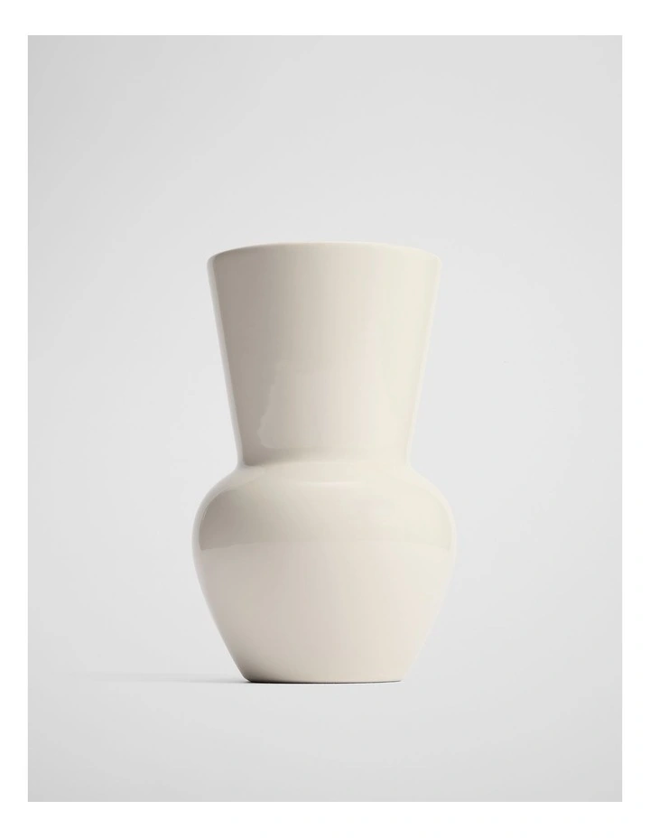 Vicki Small Stoneware Vase in Natural image 1