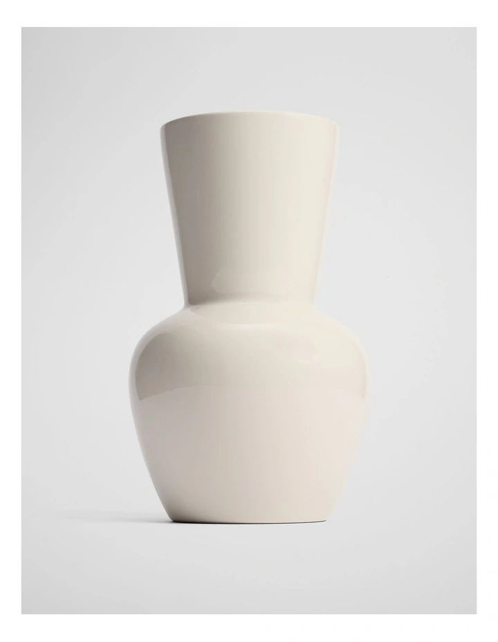 Vicki Medium Stoneware Vase in Natural image 1