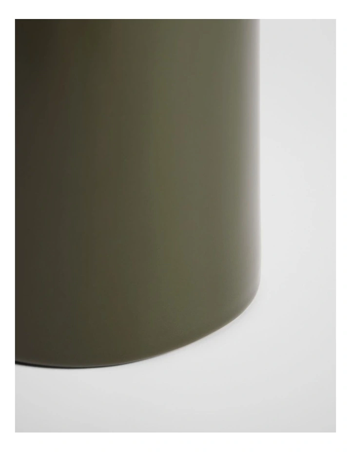 Vara Large Stoneware Vase in Dark Olive image 3