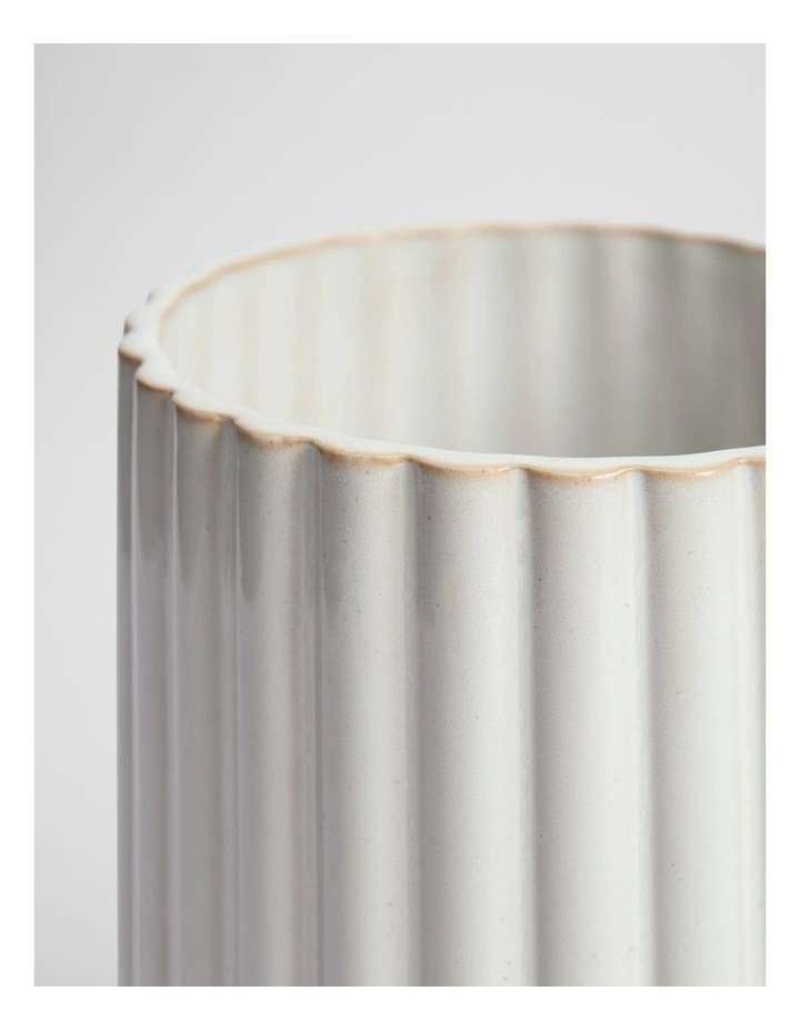 Royston Large Stoneware Vase in Natural image 2
