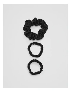 Scrunchie Multi Pack Of 3 in Black
