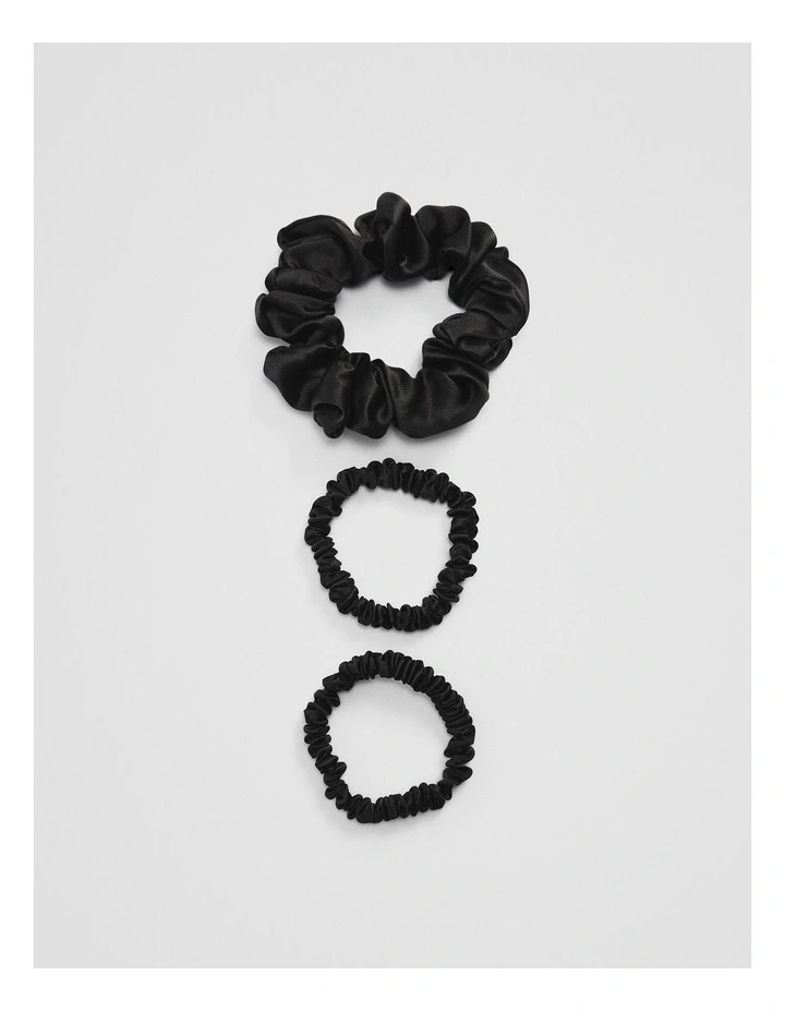Scrunchie Multi Pack Of 3 in Black image 1