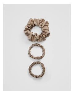 Scrunchie Multi Pack Of 3 in Natural