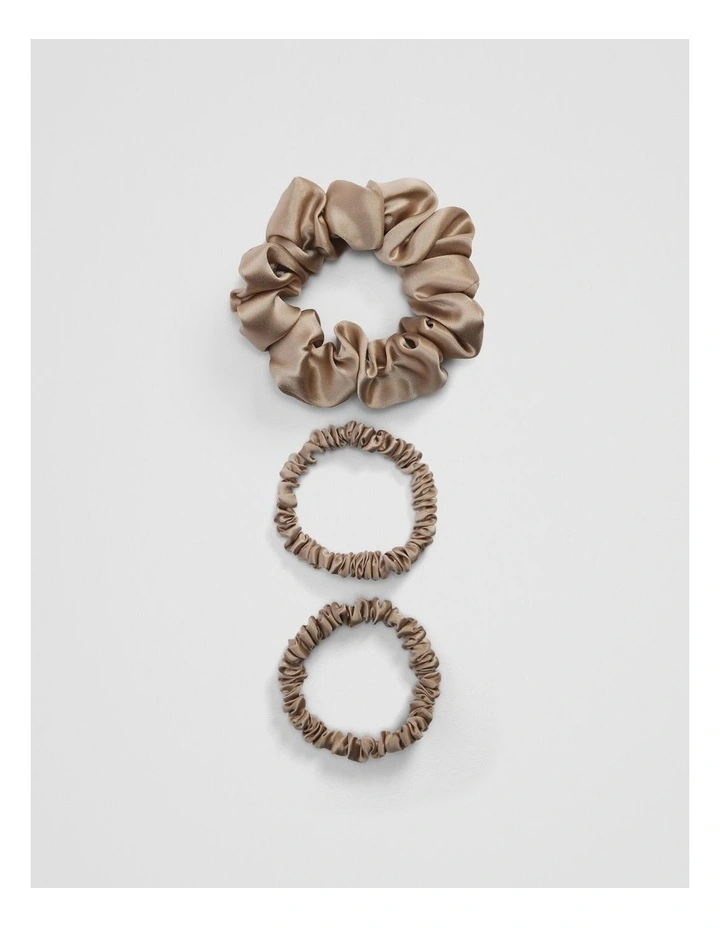 Scrunchie Multi Pack Of 3 in Natural image 1