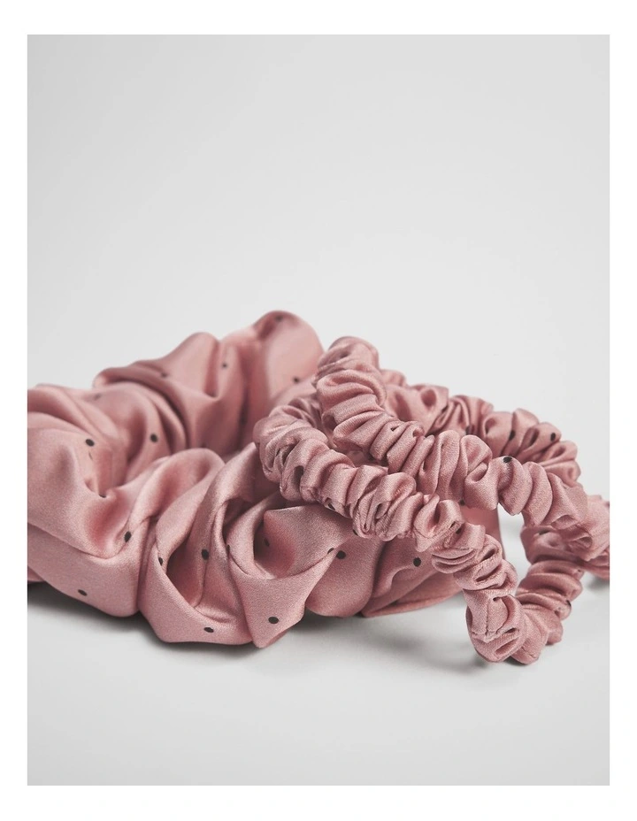 Scrunchie Multi Pack Of 3 in Musk Spot image 2