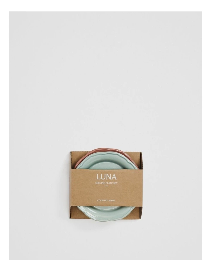 Luna Serving Plate Set Of 3 in Multi image 4