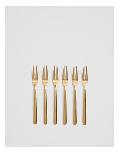 Nolan Oyster Fork Set in Soft Gold