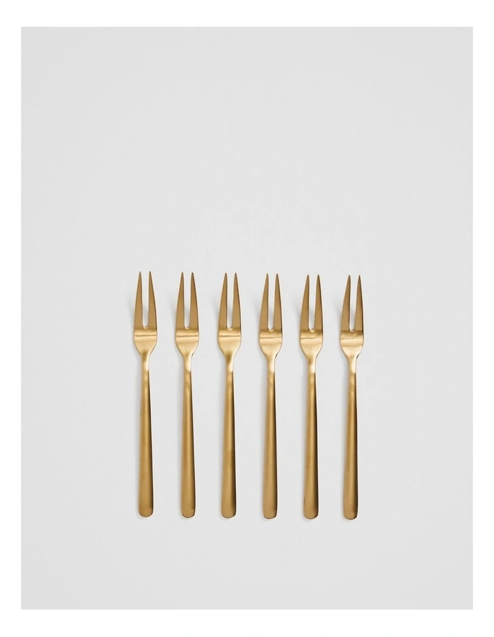Nolan Oyster Fork Set in Soft Gold image 1