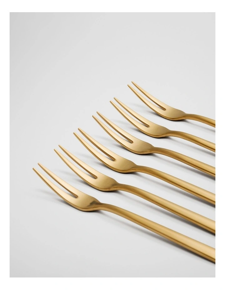 Nolan Oyster Fork Set in Soft Gold image 2