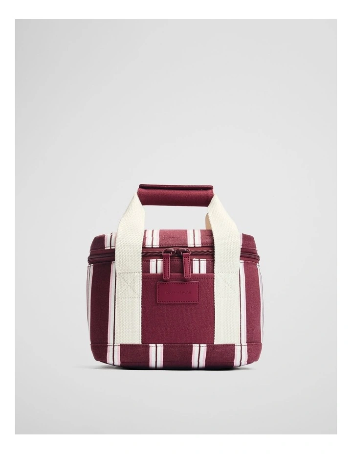 Bay Small Cooler Bag in Merlot Stripe image 1
