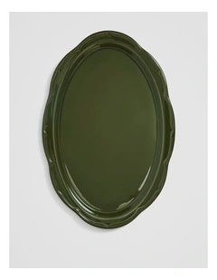 Luna Large Platter in Dark Olive