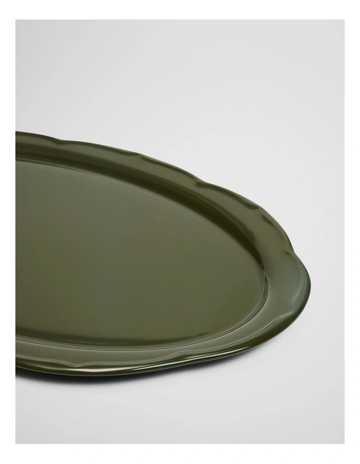 Luna Large Platter in Dark Olive image 2