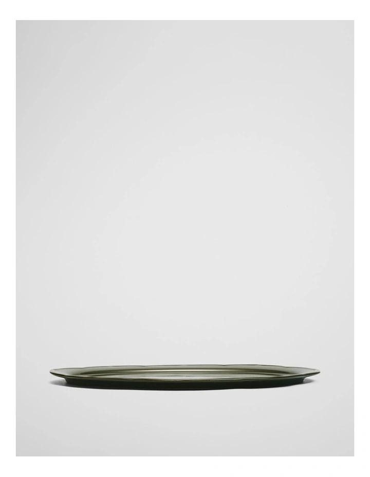 Luna Large Platter in Dark Olive image 3