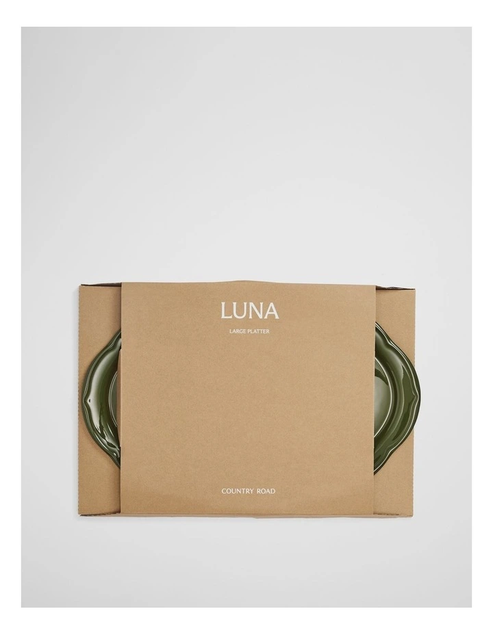 Luna Large Platter in Dark Olive image 4