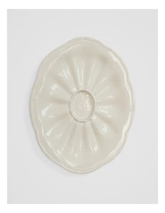 Luna 12 Piece Oyster Platter in Off White