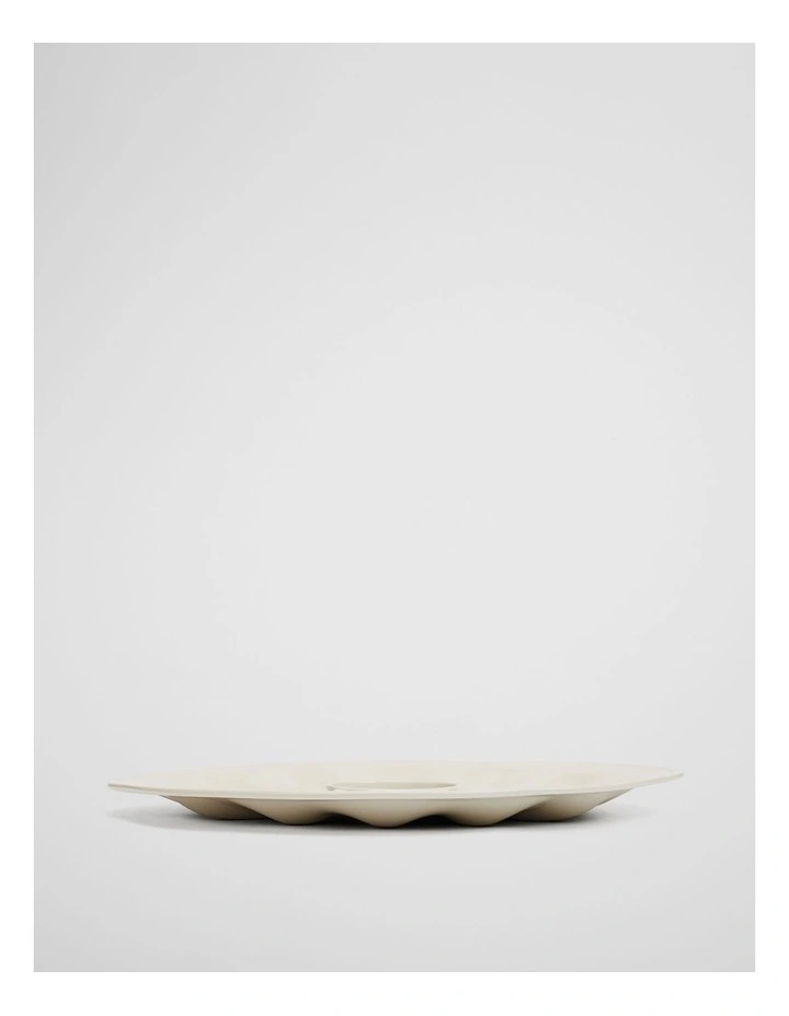Luna 12 Piece Oyster Platter in Off White image 4