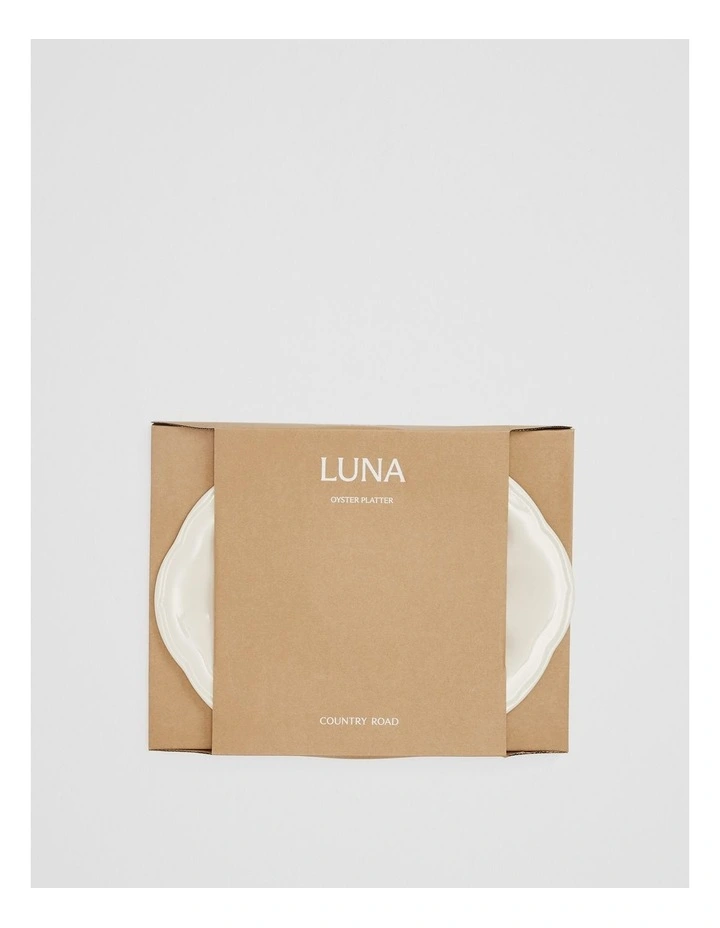 Luna 12 Piece Oyster Platter in Off White image 5