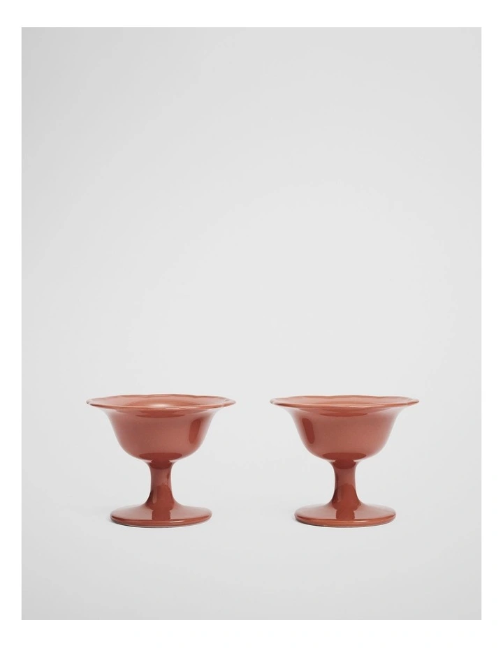 Luna Footed Bowl Set Of 2 in Auburn image 1