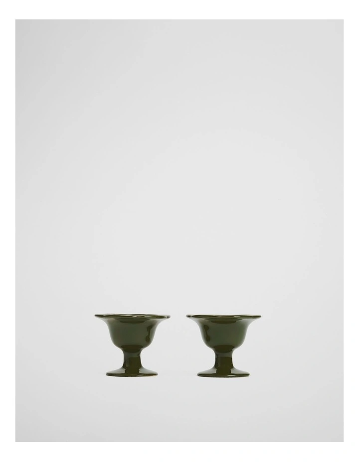 Luna Egg Cup Set Of 2 in Dark Olive image 1
