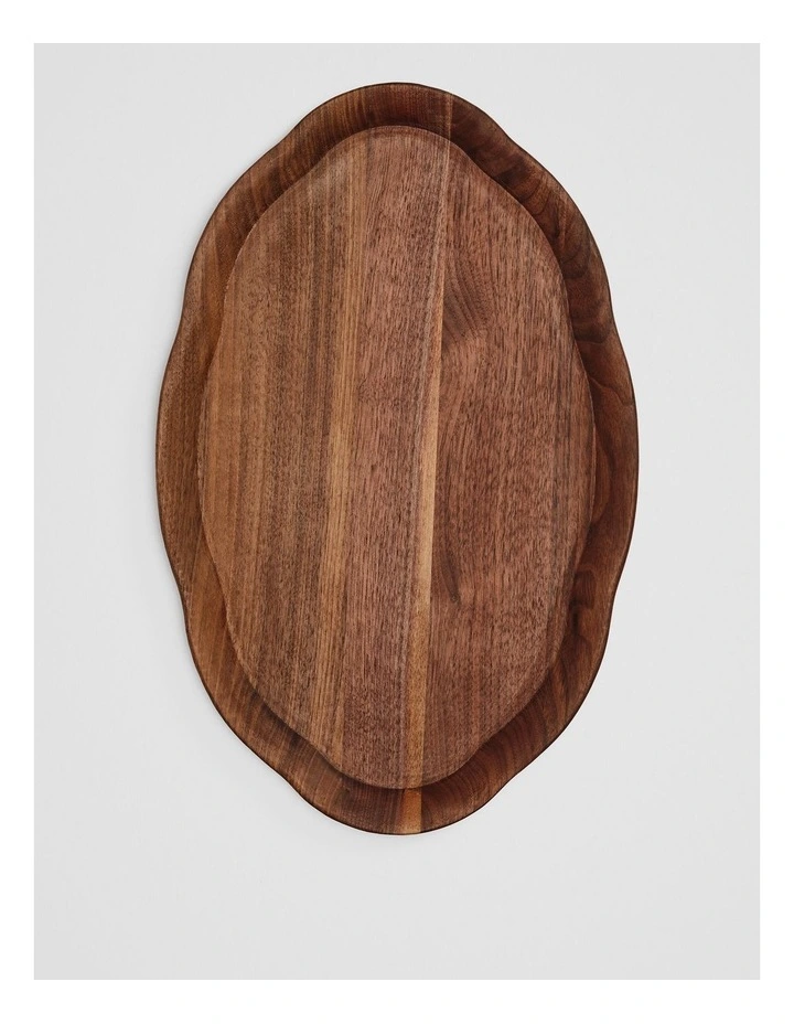 Luna Serving Tray in Walnut image 1