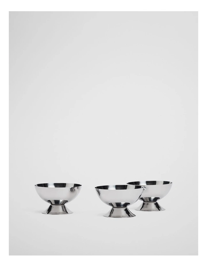 Polly Footed Bowl Set Of 3 in Silver image 1