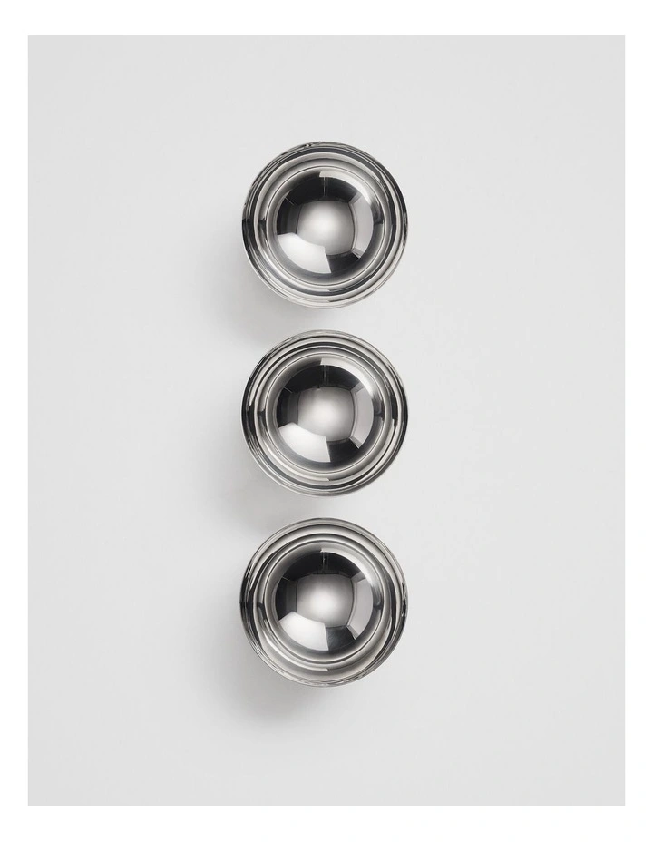 Polly Footed Bowl Set Of 3 in Silver image 4