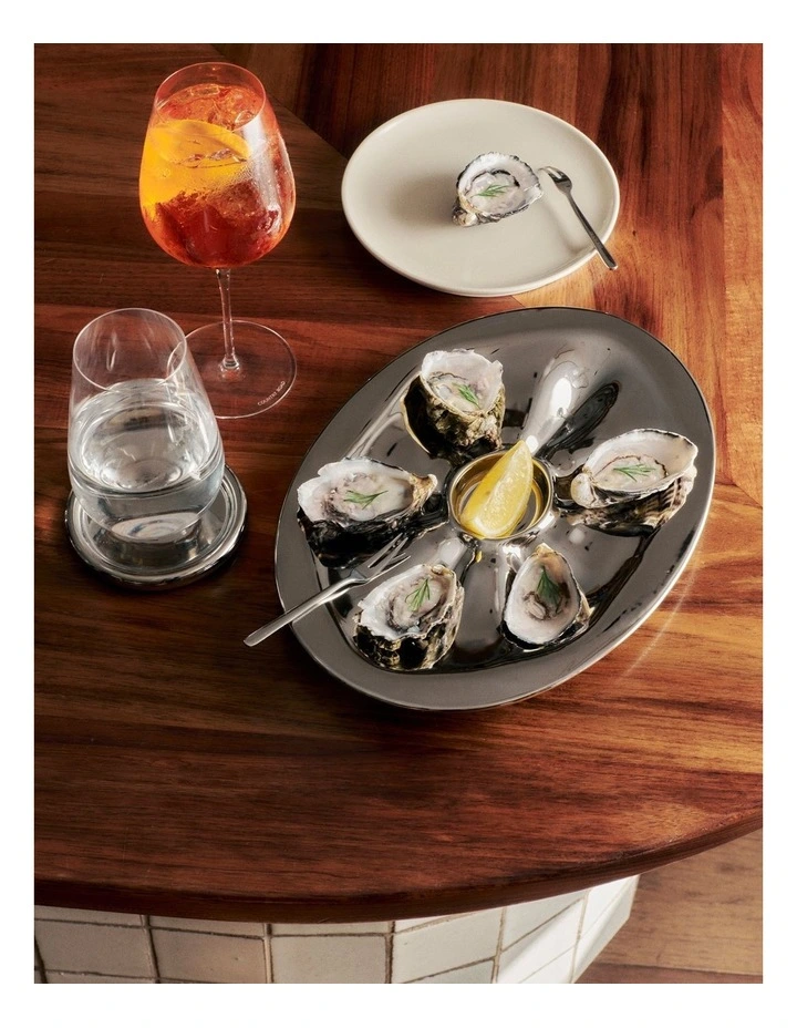 Polly 6 Piece Oyster Plate in Silver image 2