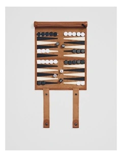 Archie Backgammon Set in Tan