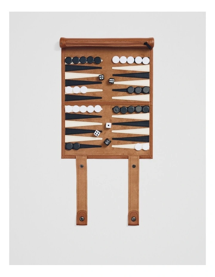 Archie Backgammon Set in Tan image 1