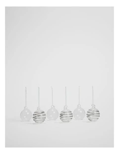 Bauble Set Of 6 in Silver