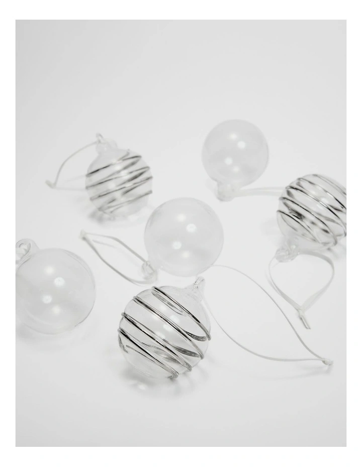 Bauble Set Of 6 in Silver image 2