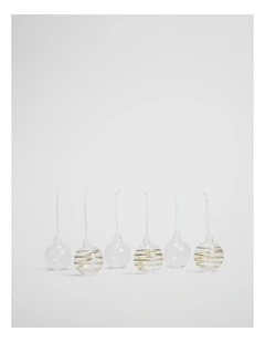 Bauble Set Of 6 in Gold