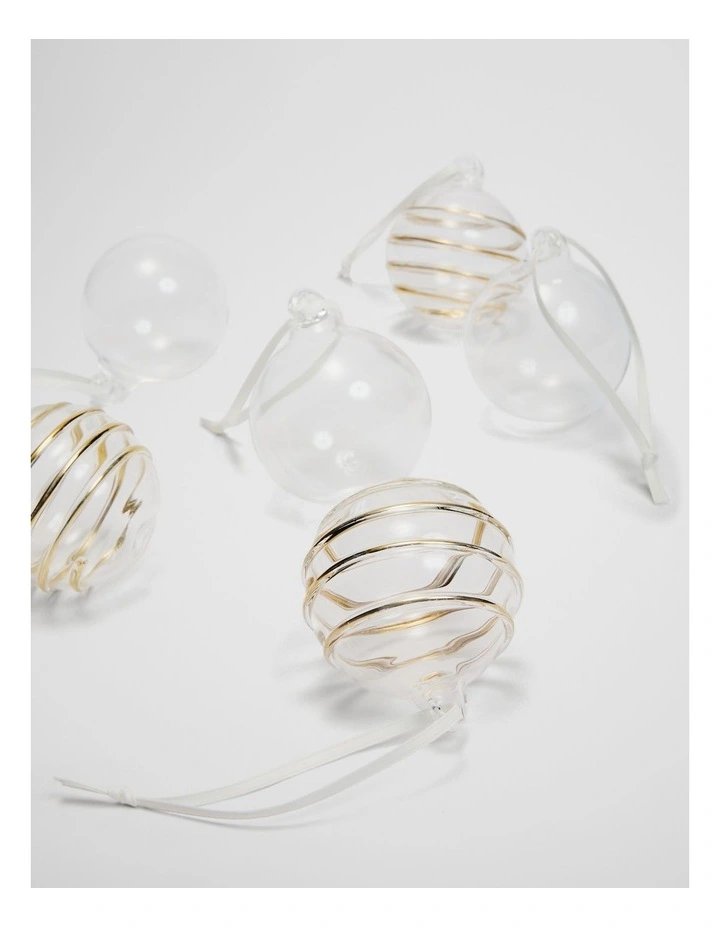 Bauble Set Of 6 in Gold image 2