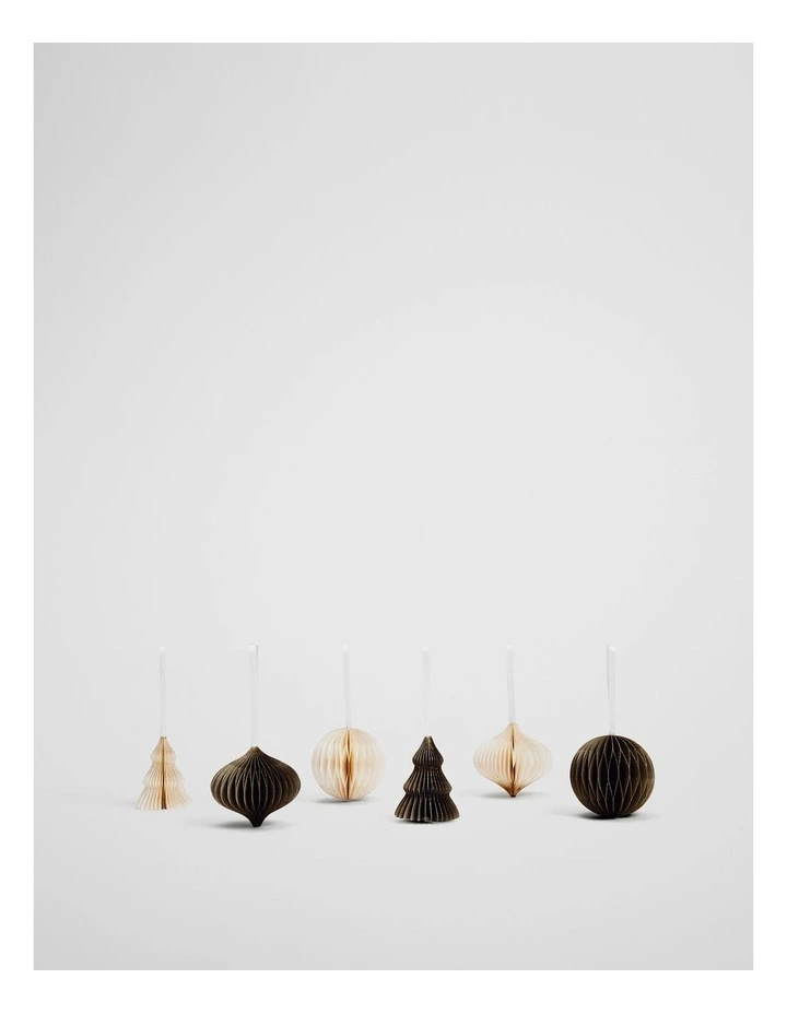 Honeycomb Decoration Set Of 6 in Natural image 1