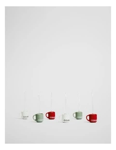 Demm Mug Ornament Set Of 6 in Multi