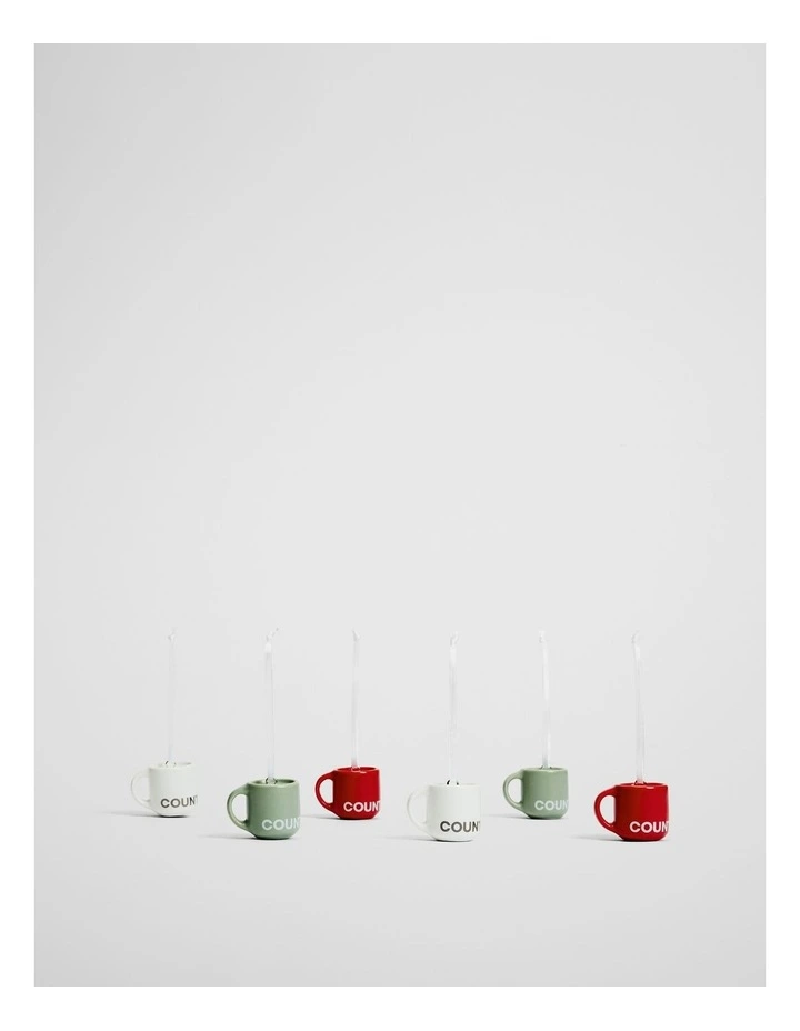 Demm Mug Ornament Set Of 6 in Multi image 1
