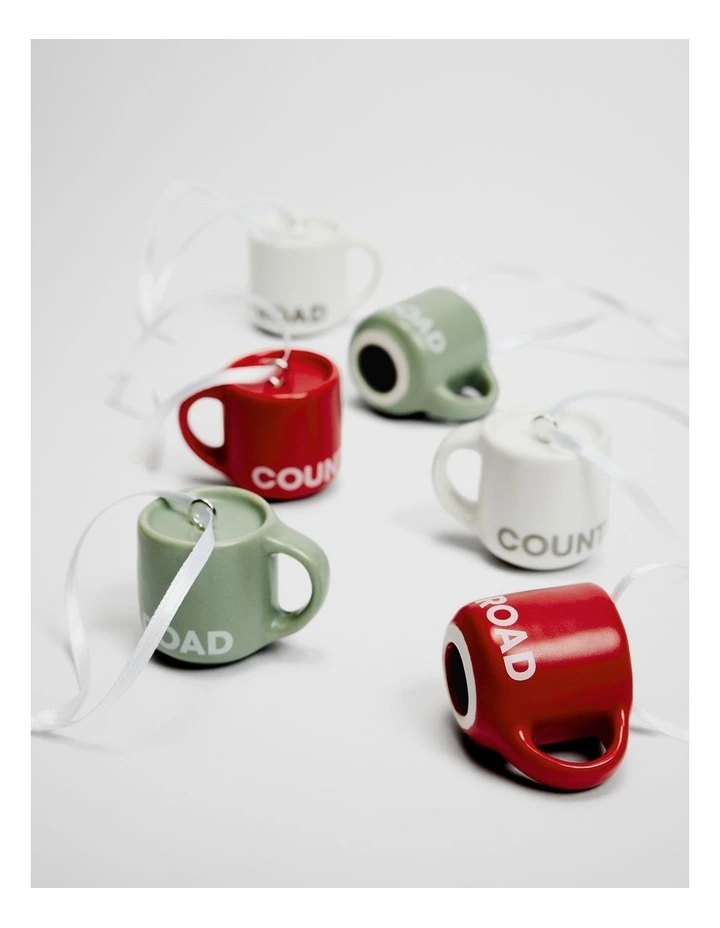 Demm Mug Ornament Set Of 6 in Multi image 2